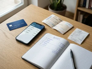 Card bancar, telefon și portofel digital ilustrând mai multe metode de plată în lei